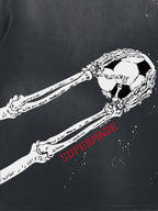 Skull Goalkeeper Splatter Graphic T-Shirt