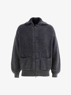 Vintage Chunky Zip Up Knit Jacket