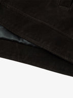 Retro Unique Metal Button Suede Lapel Bomber Jacket - 2538
