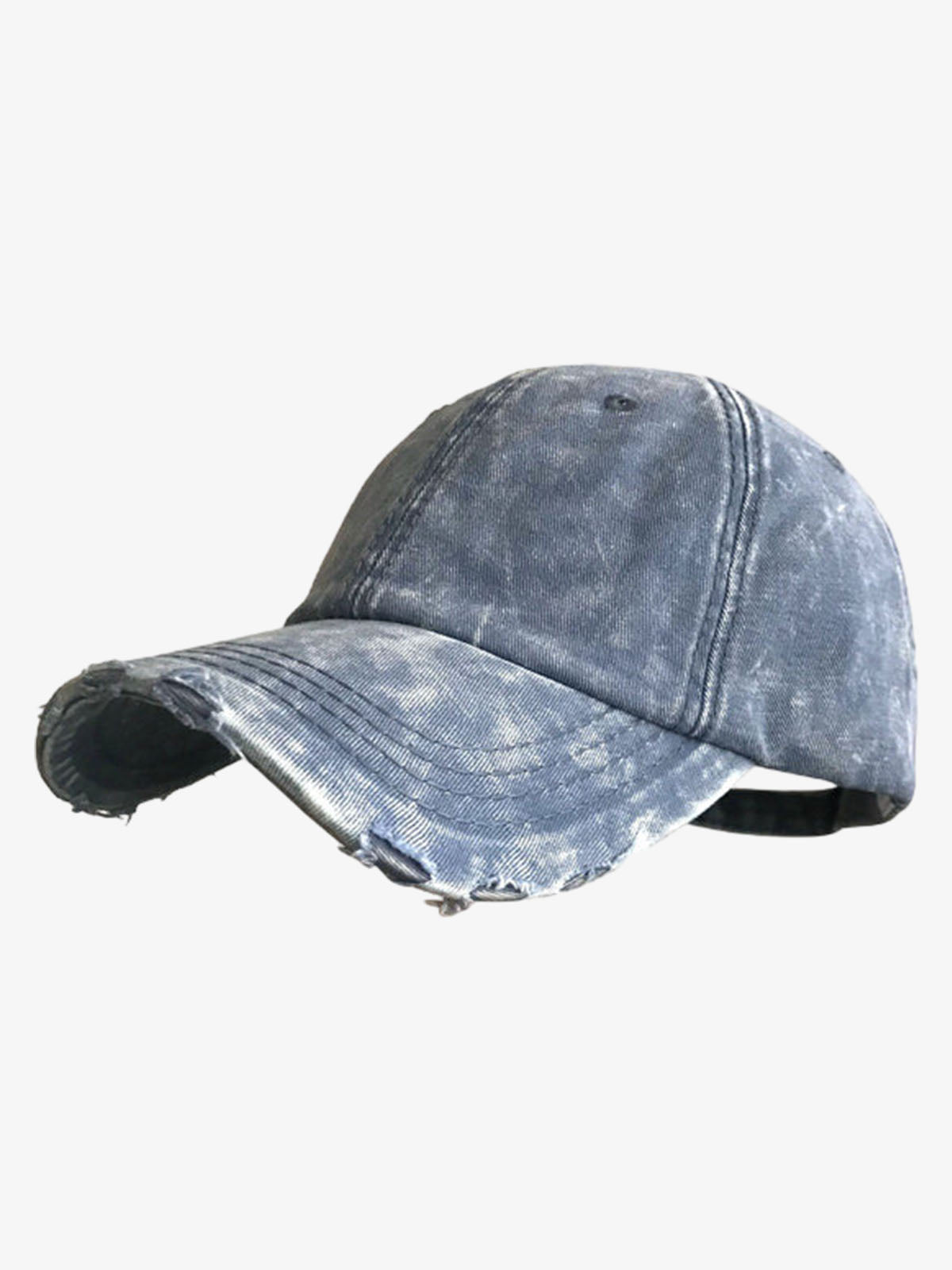 Washed Distressed Frayed Brim Baseball Cap