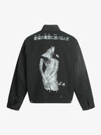 Vintage Washed Character Graphic Jacket