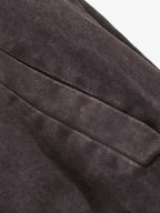 Washed Denim Metal Toggle Clasp Hooded Jacket