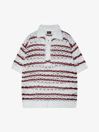 Retro Open-Knit Polo Shirt
