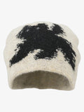 Vintage Fuzzy Cat Pattern Knit Beanie Hat