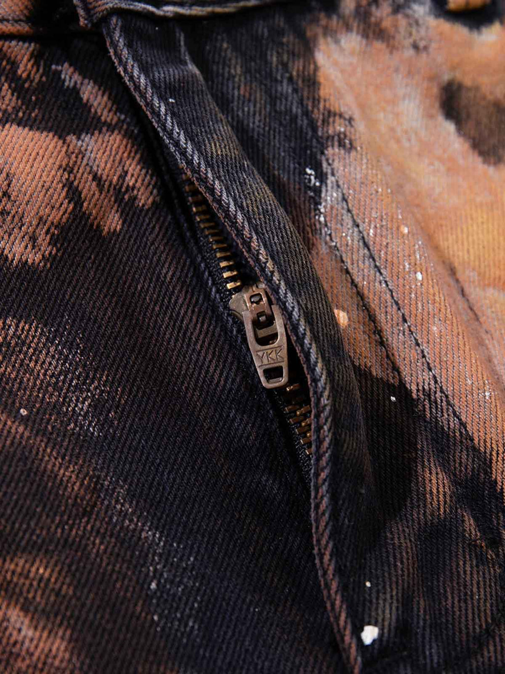 Graffiti Painted Cargo Denim Jeans