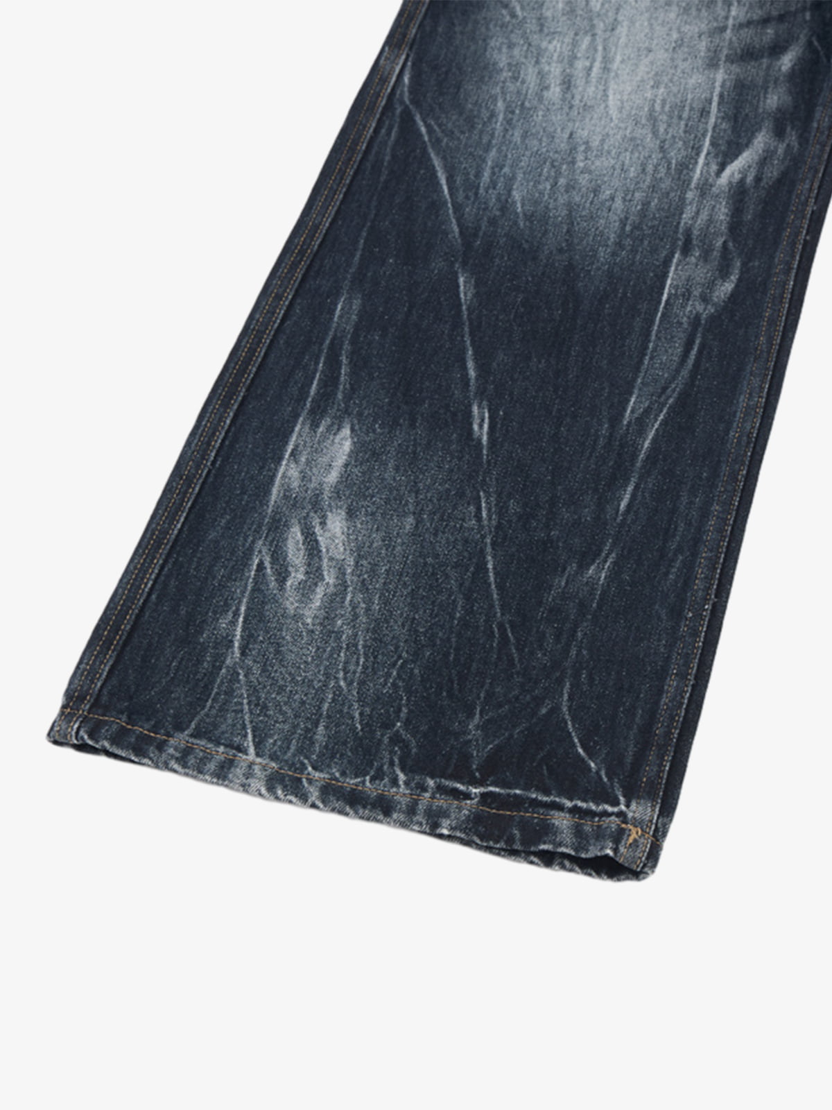 Vintage Distressed Wash Wide Leg Jeans