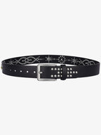 Retro Multicolor Gem Studded PU Belt