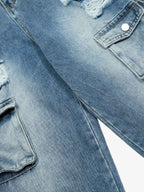 Retro Ripped Cargo Jeans