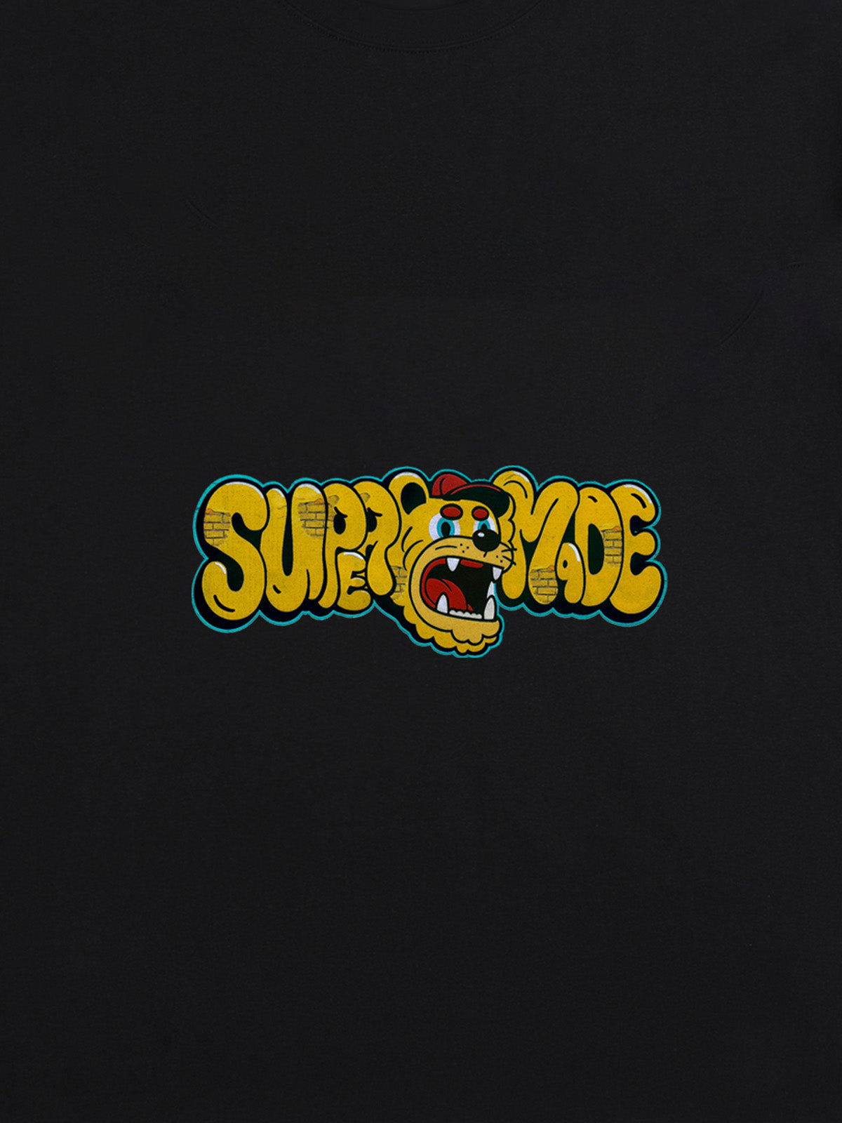 Street Graffiti Trendy Tiger Head Font T-Shirt