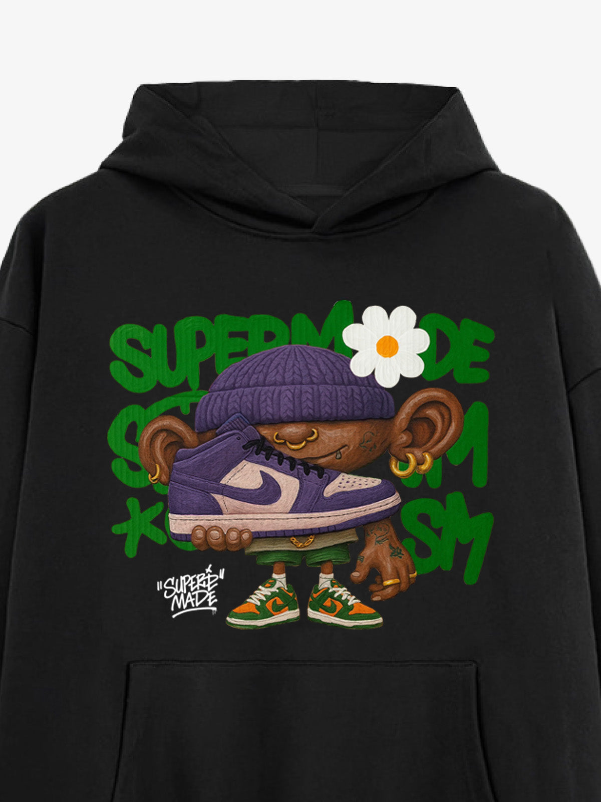 Street Cartoon Trend Sneakers Boy Hoodie