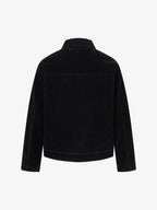 Retro Unique Metal Button Suede Lapel Bomber Jacket - 2538