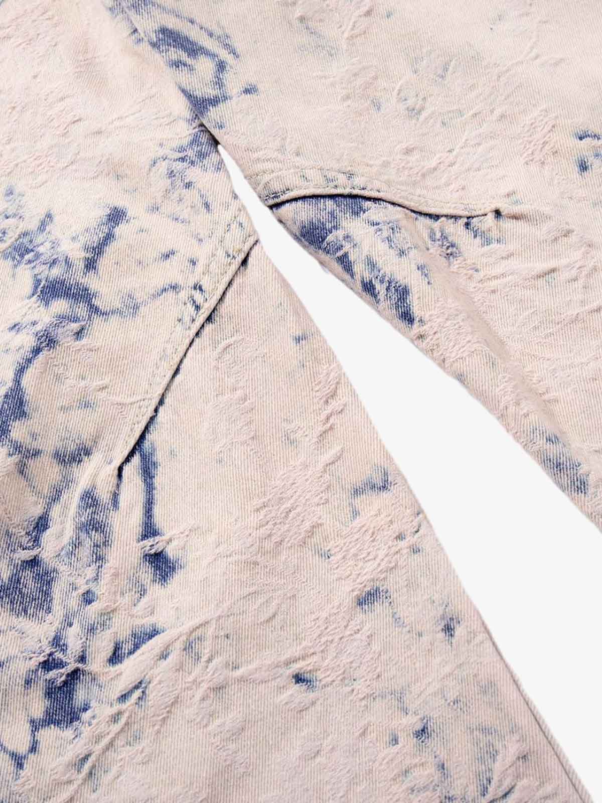 Vintage Ombré Acid Wash Wide-Leg Jeans