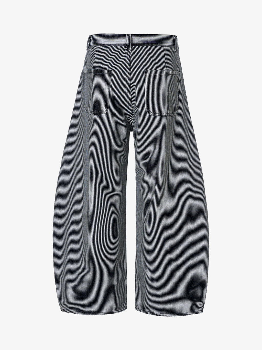 Retro Striped Colorblock Barrel Jeans