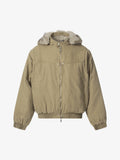 Street Outdoor Detachable Fur Collar Fleece Hooded Padded Jacket