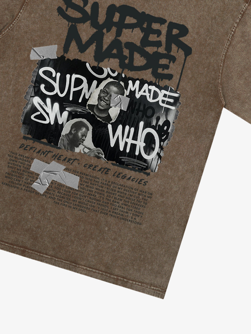 Streetwear Graffiti Character Collage Graphic T-Shirt