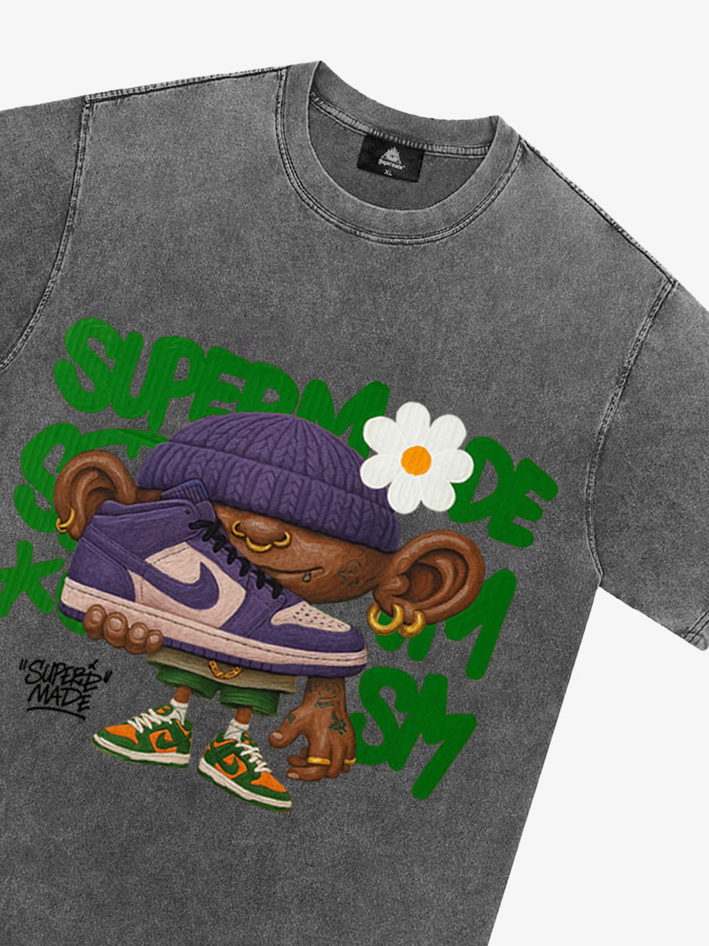 Street Cartoon Sneaker Graffiti Sneaker T-shirt