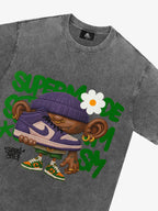 Street Cartoon Sneaker Graffiti Sneaker T-shirt