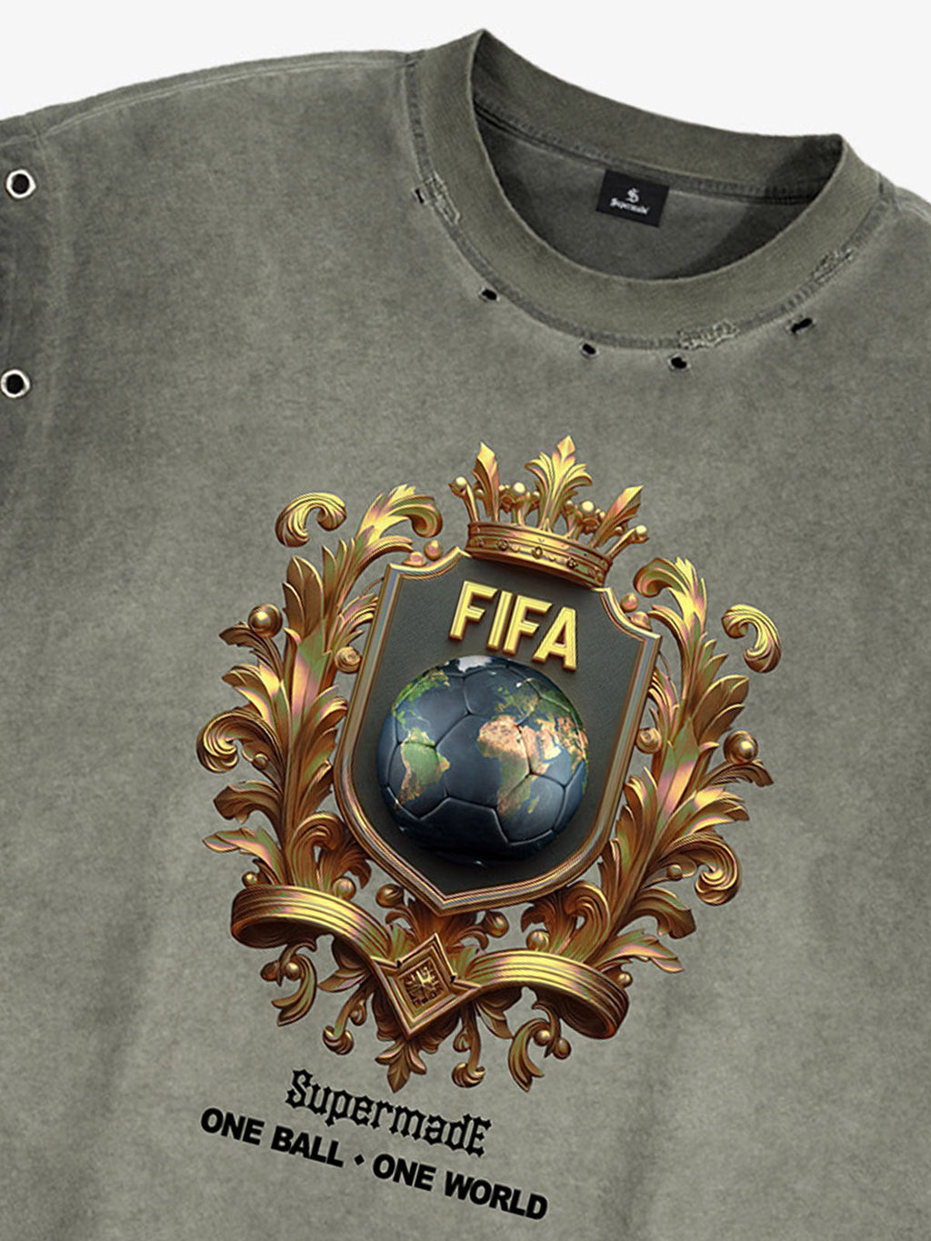 Distressed FIFA Crest Sleeveless T-Shirt
