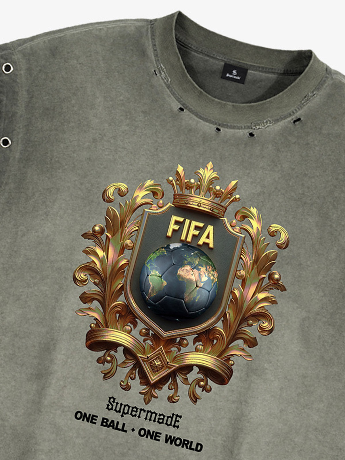 Distressed FIFA Crest Sleeveless T-Shirt