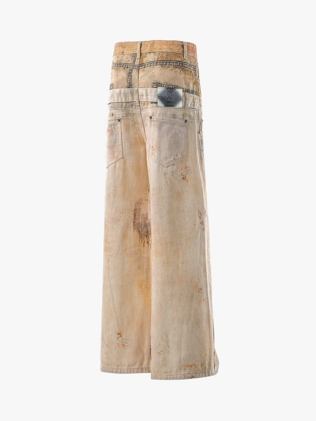 Vintage High Street Mud-Dyed Distressed Baggy Jeans