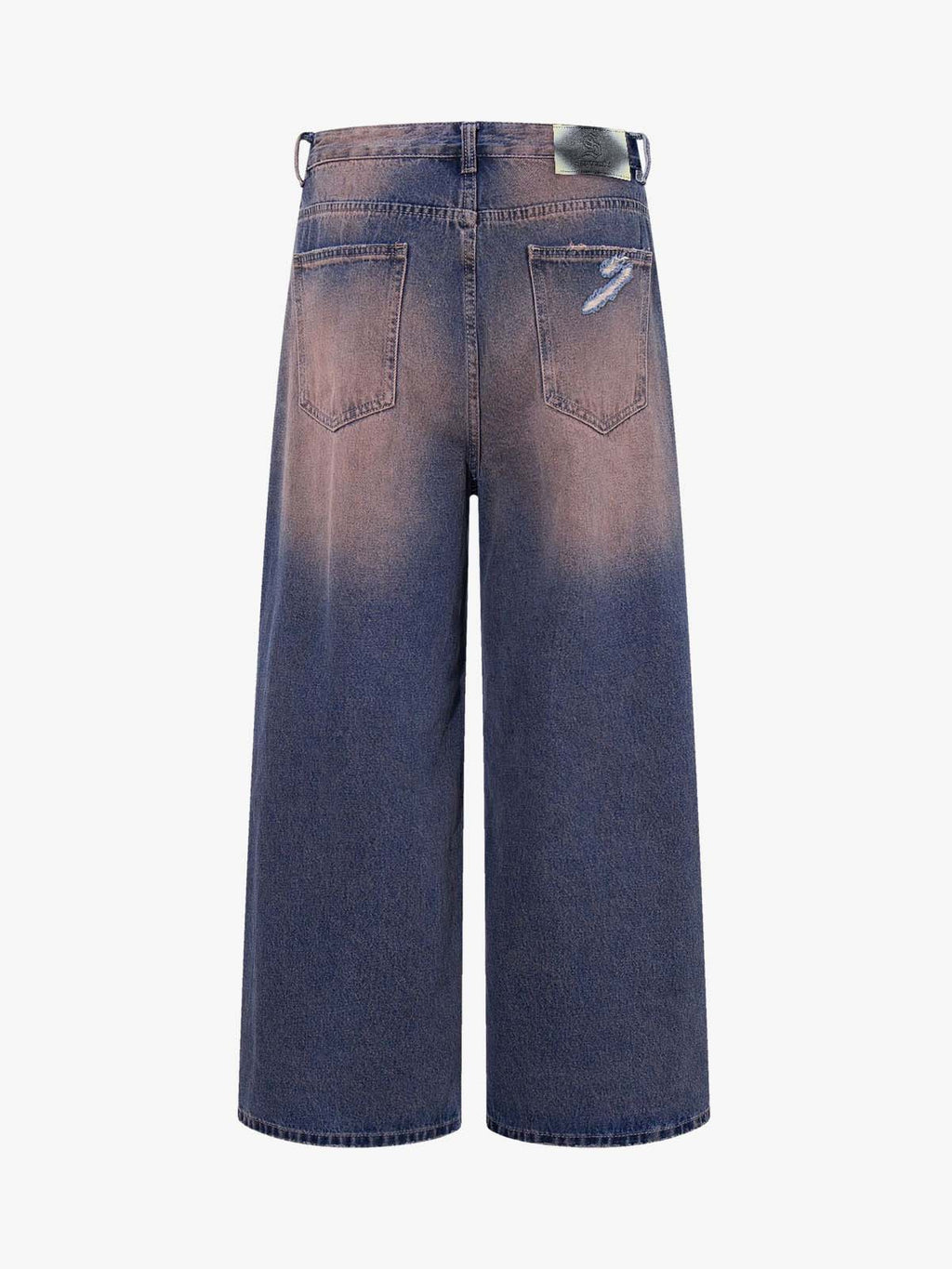 Slash Distressed Washed Denim Jeans