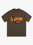 SUPM Trendy Hip-Hop Monkey Graffiti Font T-Shirt