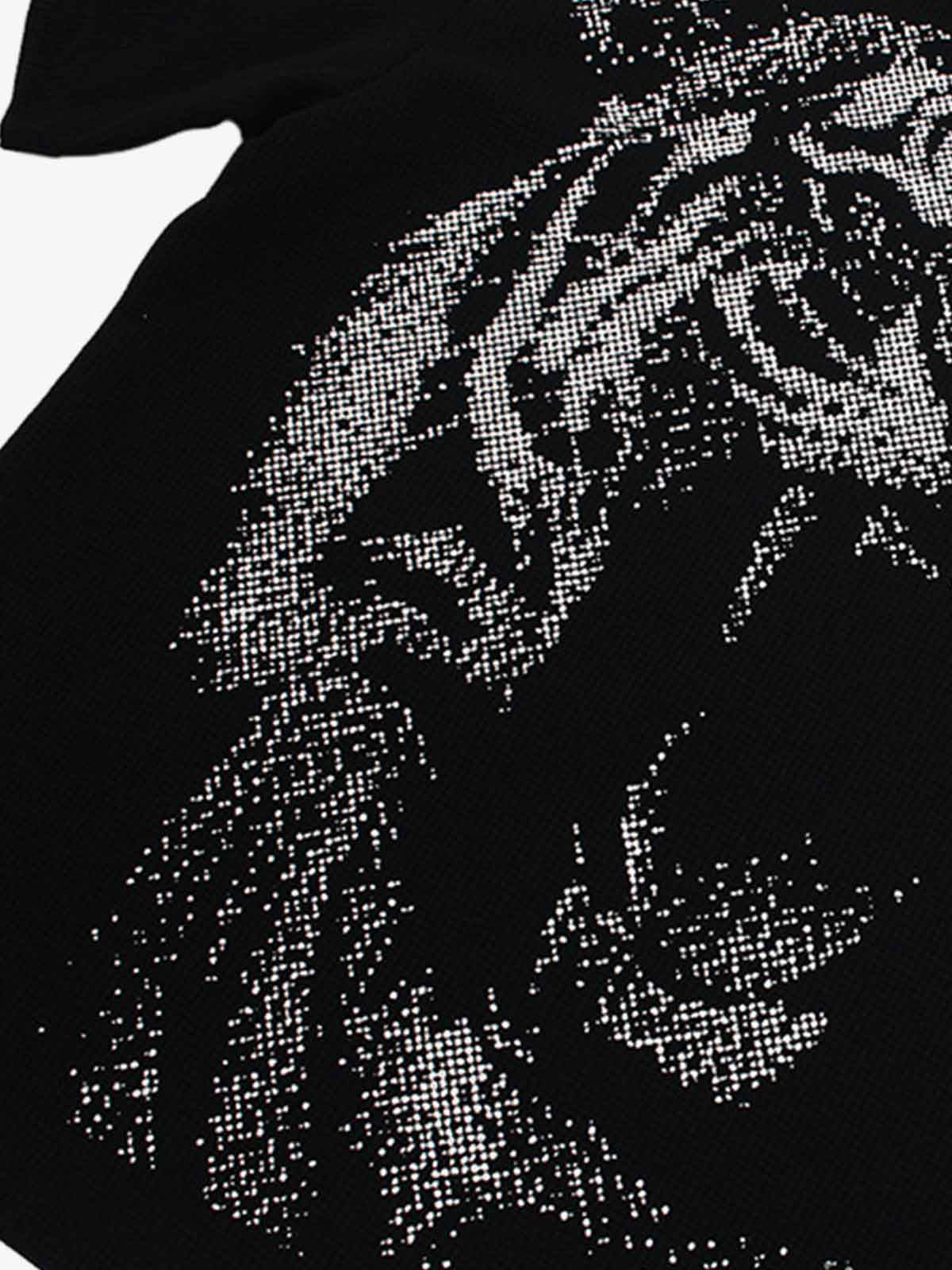 Tiger Graphic Star Sleeve T-Shirt
