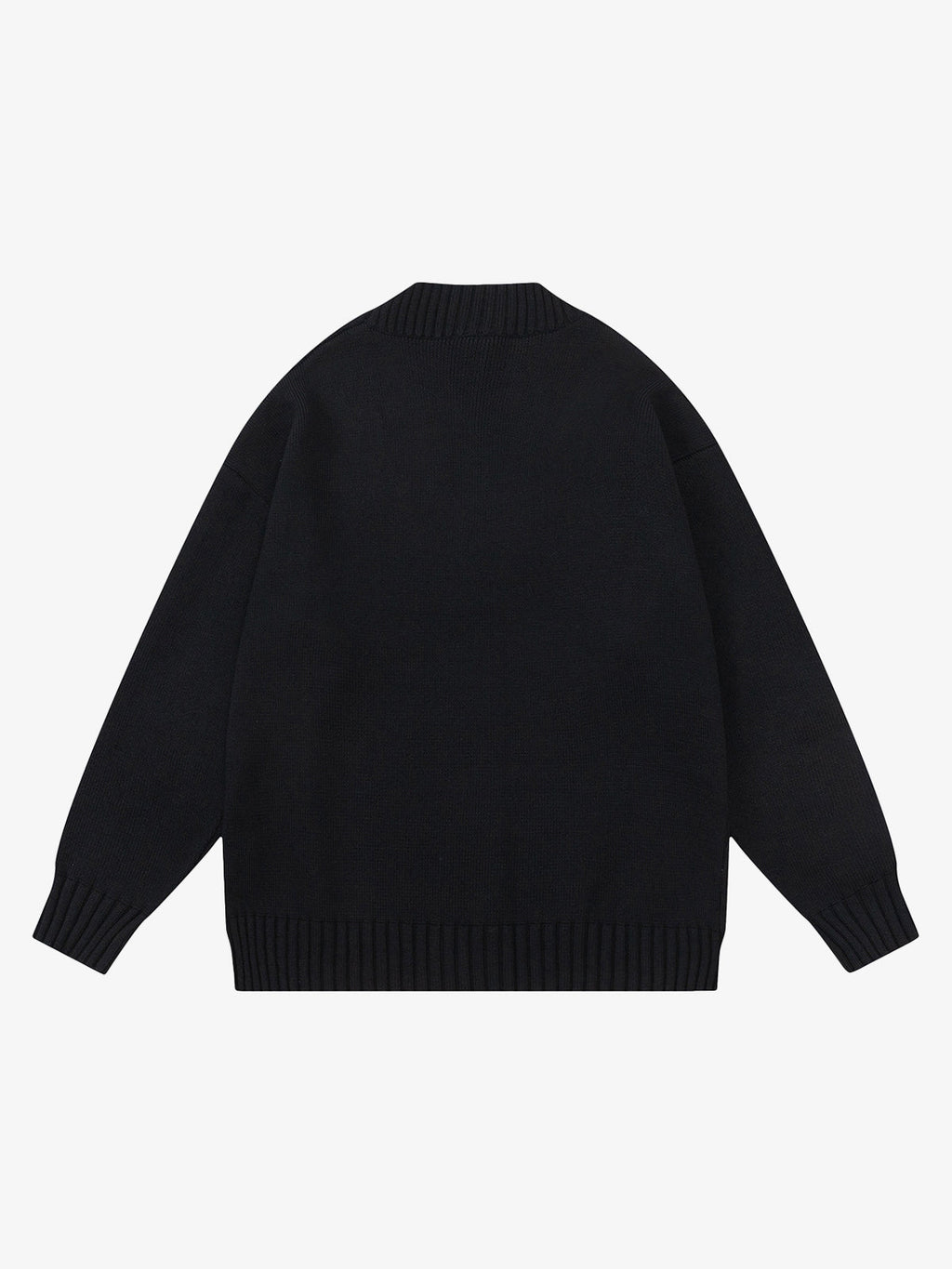 Layered Double V-Neck Ribbed Knit Cardigan