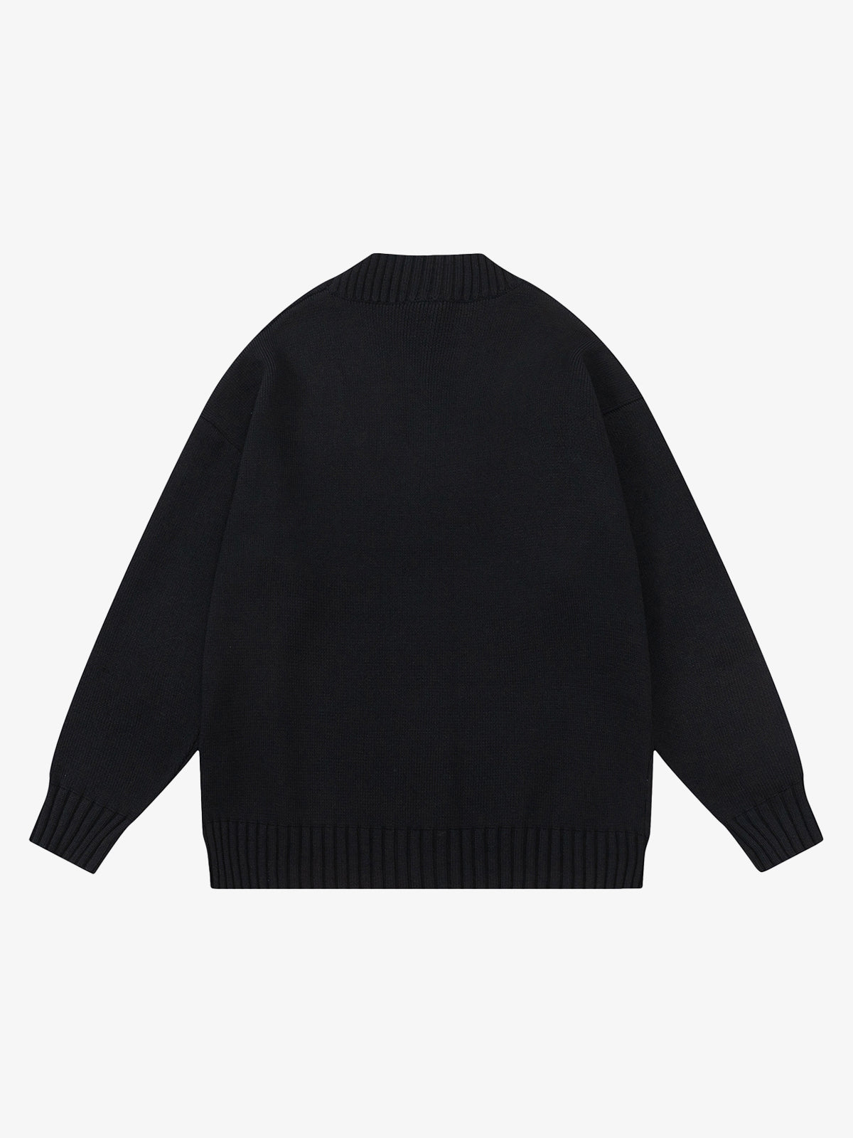 Layered Double V-Neck Ribbed Knit Cardigan