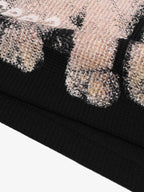 Cat Print Long-Sleeved T-Shirt