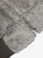 Retro Reversible Fleece Lined Zip-up Hooded Jacket
