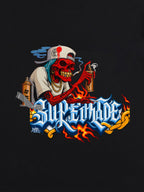 Street Skull Graffiti Artist Flame Flower Font T-Shirt