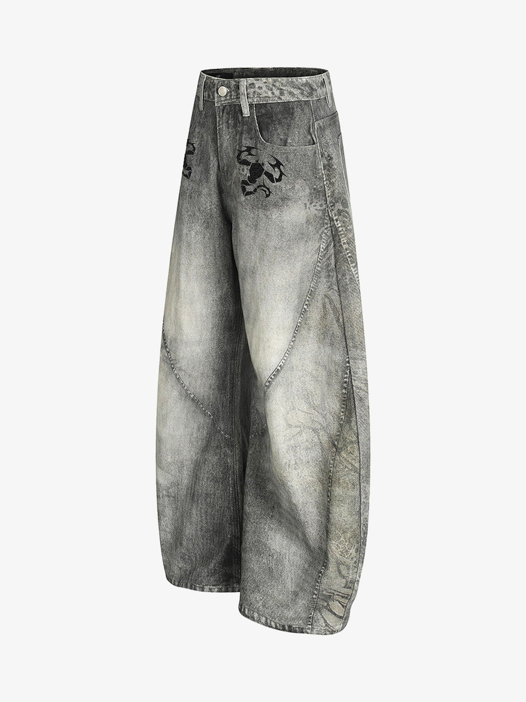 Washed Scorpion Graphic Panel Pants