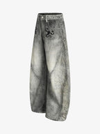 Washed Scorpion Graphic Panel Pants