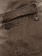 Vintage Washed Workwear Barrel Jeans - 2593