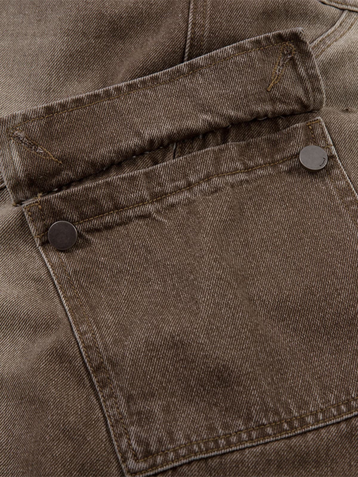 Vintage Washed Workwear Barrel Jeans - 2593