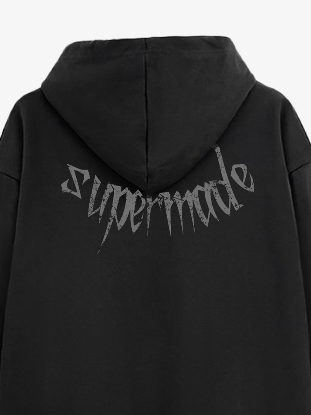 Gothic Devil Graphic Washed Hoodie