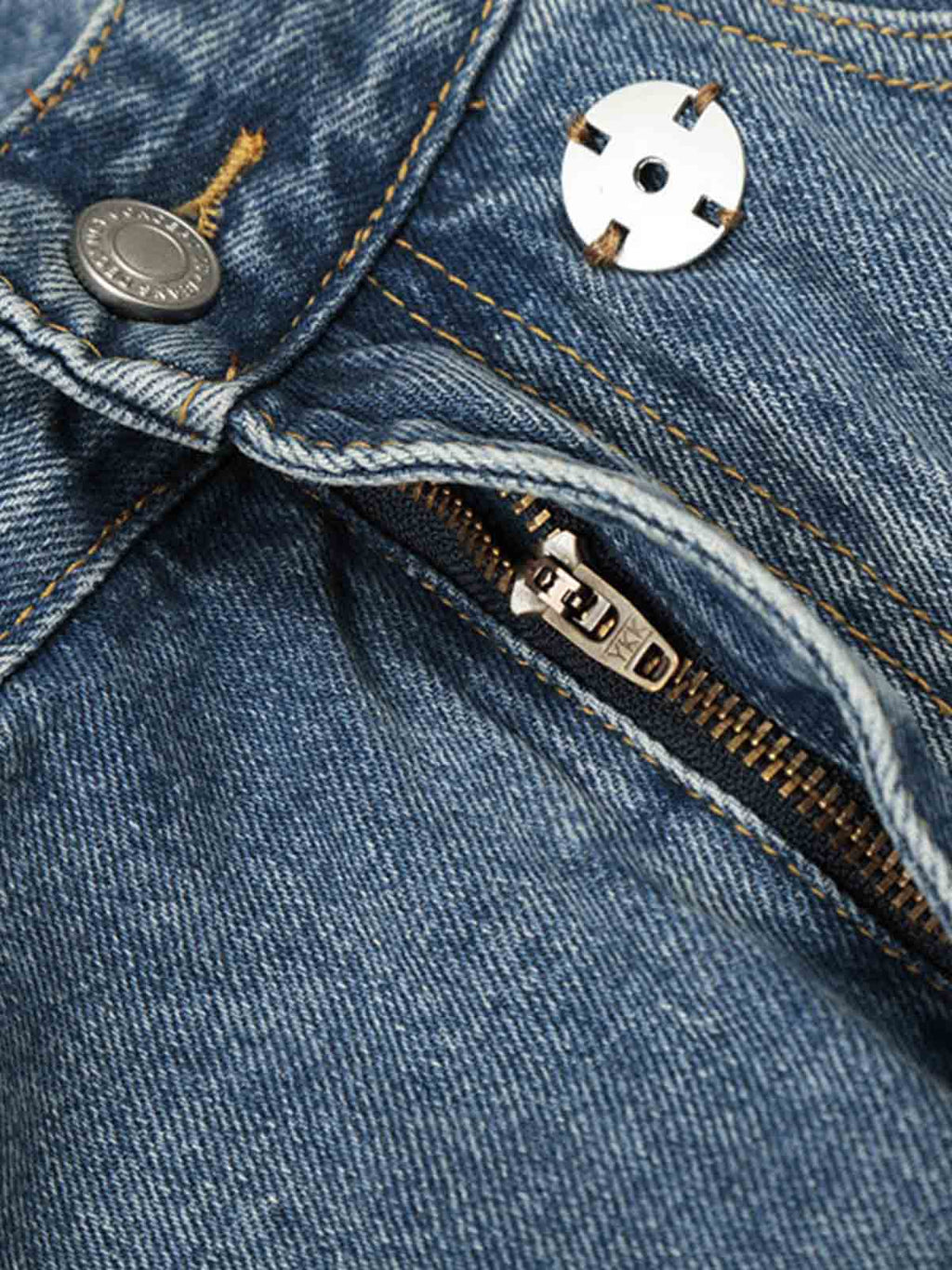 Asymmetric Layered Waist Wide Leg Denim Jeans