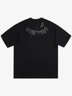 Gothic Skull Distressed Letter T-Shirt