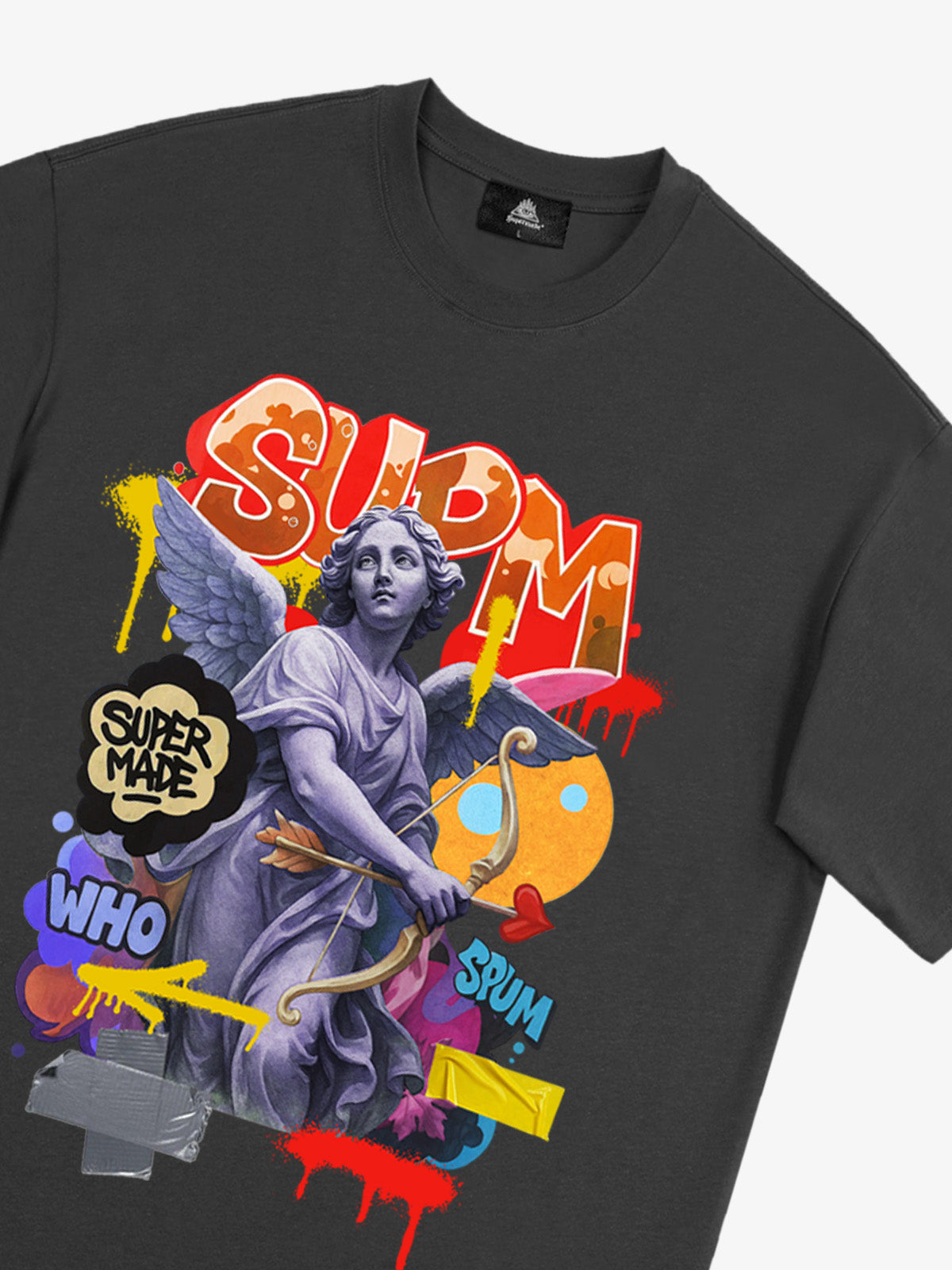 Retro Angel Statue Graffiti T-Shirt