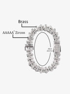 Cross Link Iced Bracelet