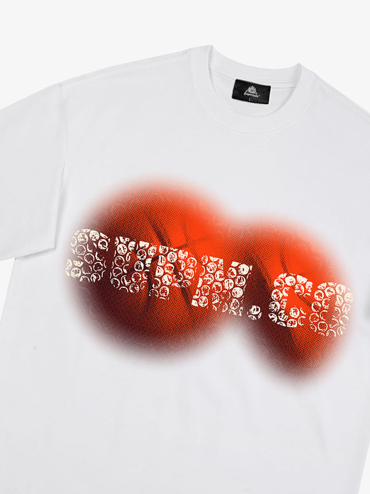 SUPM Foam Texture Basketball Pattern Graphic T-Shirt