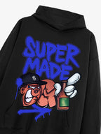 Original Contrast Color Letter Graphic Hoodie