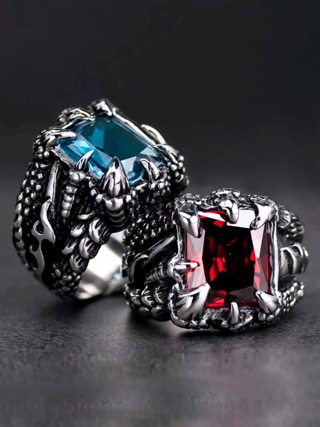 Gothic Claw Stone Open Ring