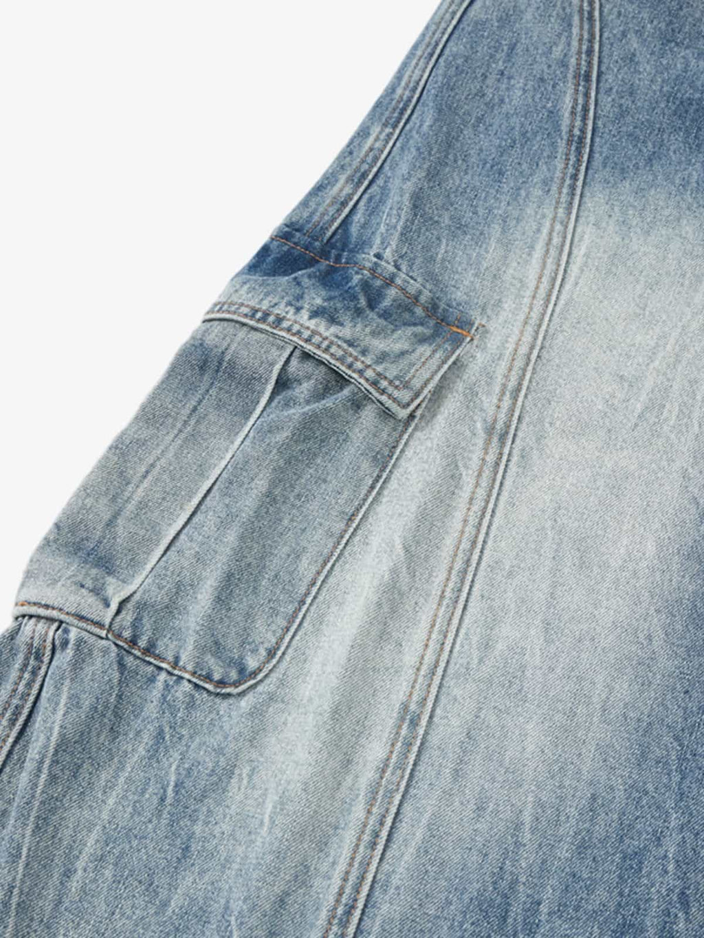 Vintage Cargo Pocket Washed Barrel Jeans