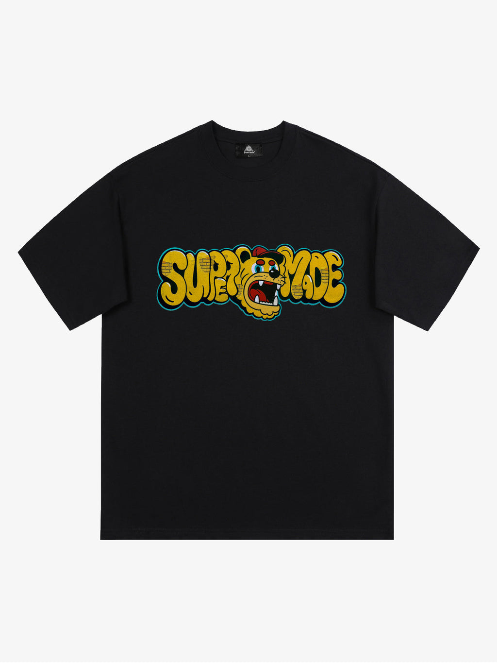 Street Graffiti Trendy Tiger Head Font T-Shirt