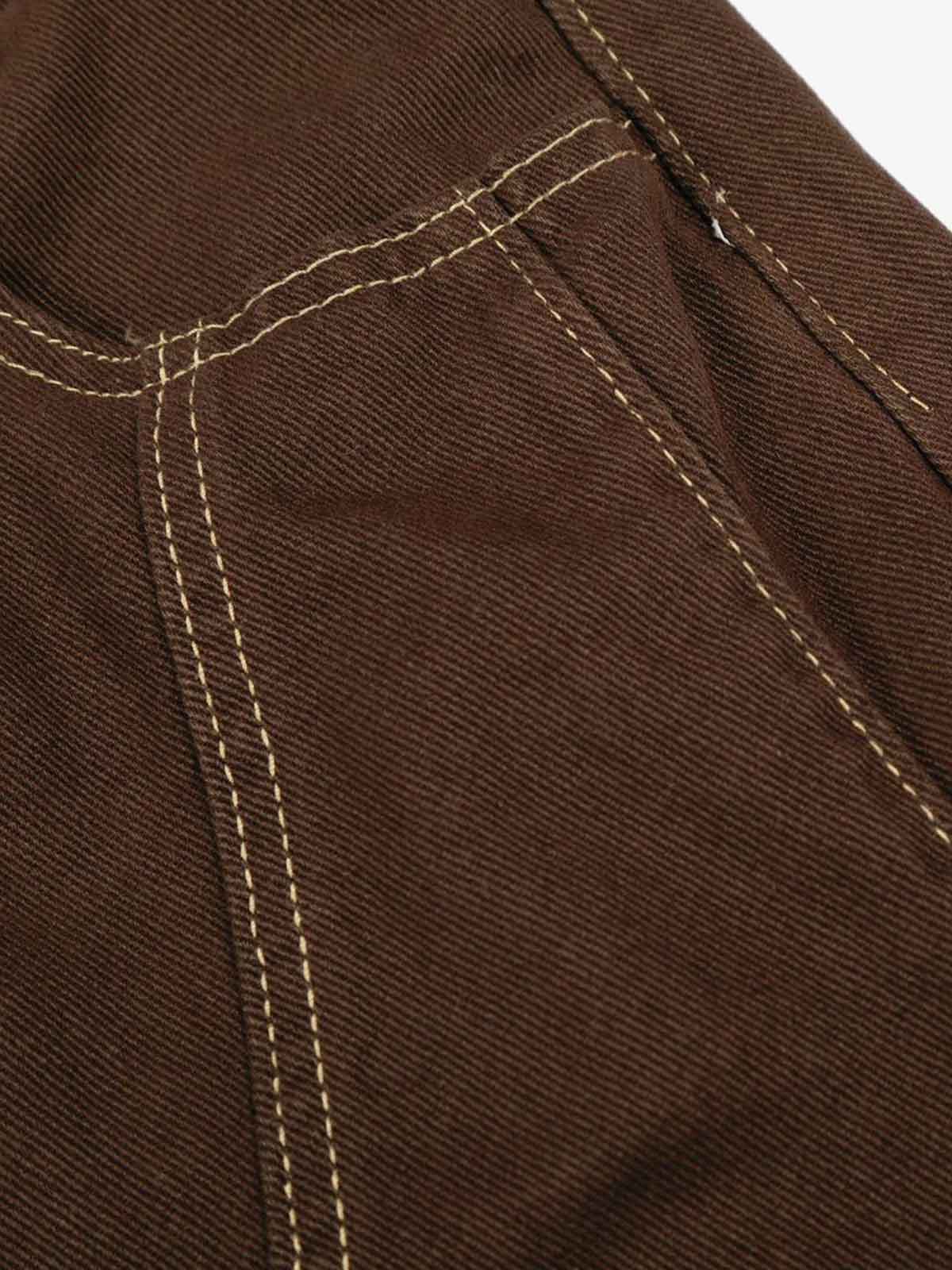 Vintage Silk Scarf Tie Detail Barrel Jeans