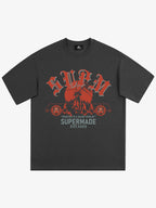 SUPM Slogan Graphic Retro Streetwear T-Shirt