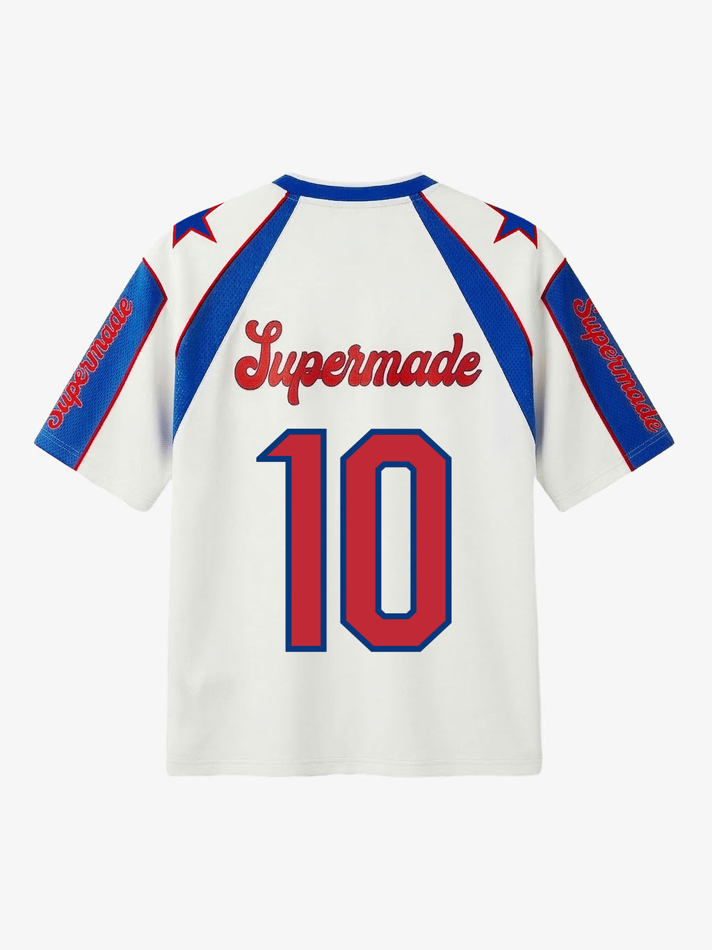 Colorblock Star Print Mesh Jersey T-Shirt