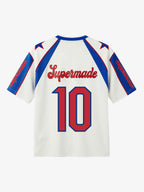 Colorblock Star Print Mesh Jersey T-Shirt